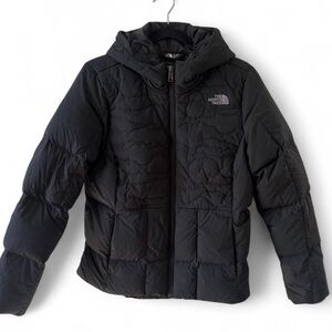 The North Face Rhea Down Puffer Jacket Women’s Medium Black Quilted Hooded 550